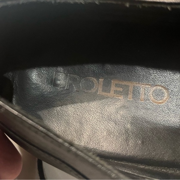 Broletto Black Leather Men's Cap Toe Oxfords Made in Italy Size 9.5 M - Picture 5 of 7